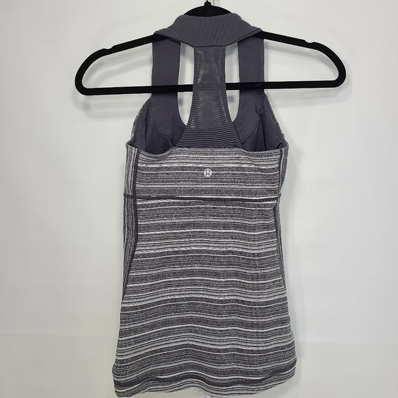 Lululemon Athletic Tank Top Built-In Support Gray Scoop Size Small - Picture 5 of 7